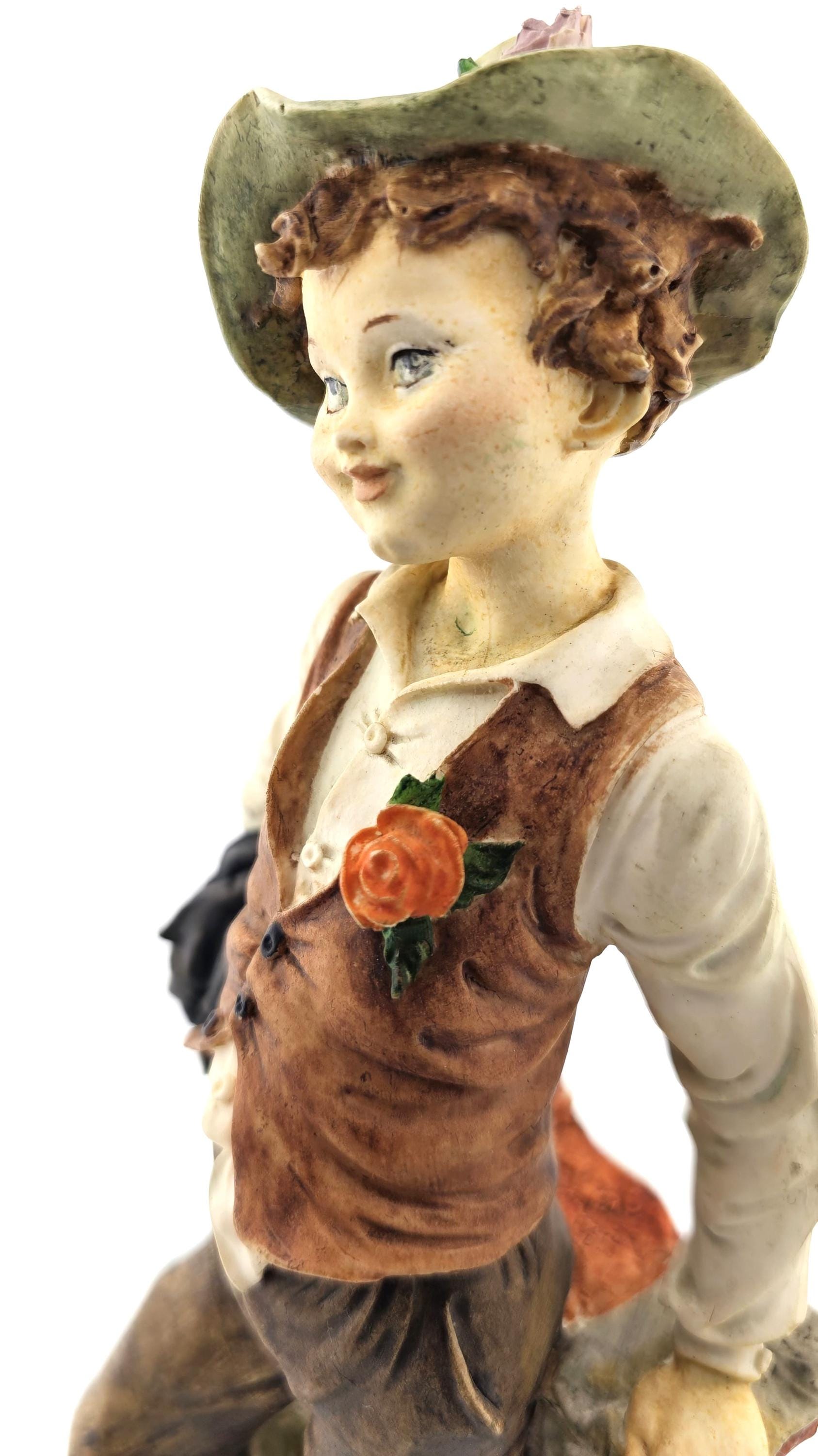 本物のジュゼッペ アルマーニ カポディモンテ 磁器フィギュア ペア