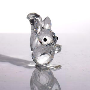 Swarovski Crystal Squirrel Figurine | Tiny Crystal Animal Figurine Gift for Grandma Gift For Mom Gift Small Glass Animal Small Gift Mothers