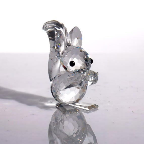 Swarovski Crystal Squirrel Figurine | Tiny Crystal Animal Figurine