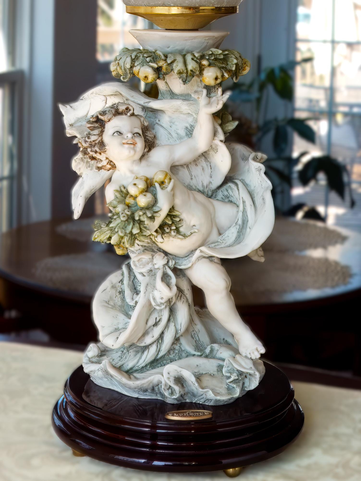 Giuseppe Armani Cherub Figure Lamp for Baroque Decor Rococo Table
