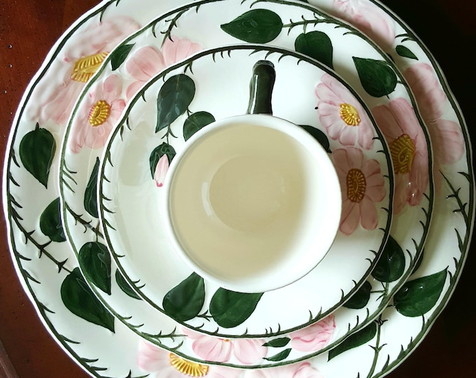Villeroy Boch China Set, 6 Piece Place Setting Wild Rose Collection Tea China Wedding China