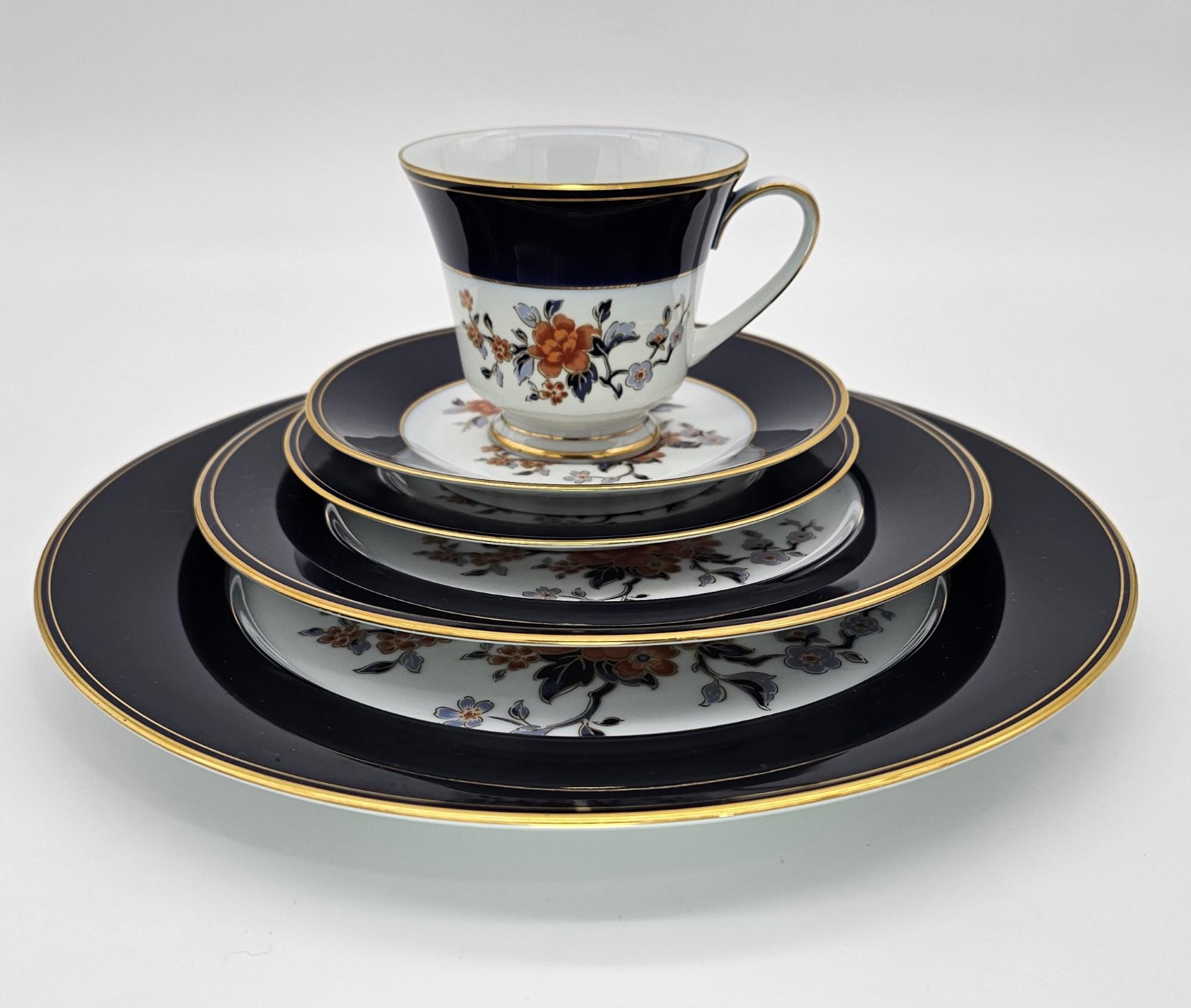 Noritake Carmine, Set of 2, Five-piece Place Setting, Cobalt Blue
