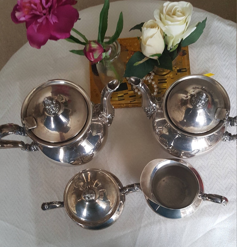 Towle 5 Piece Coffee and Tea Set Silver Plate Complete Serving Etsy