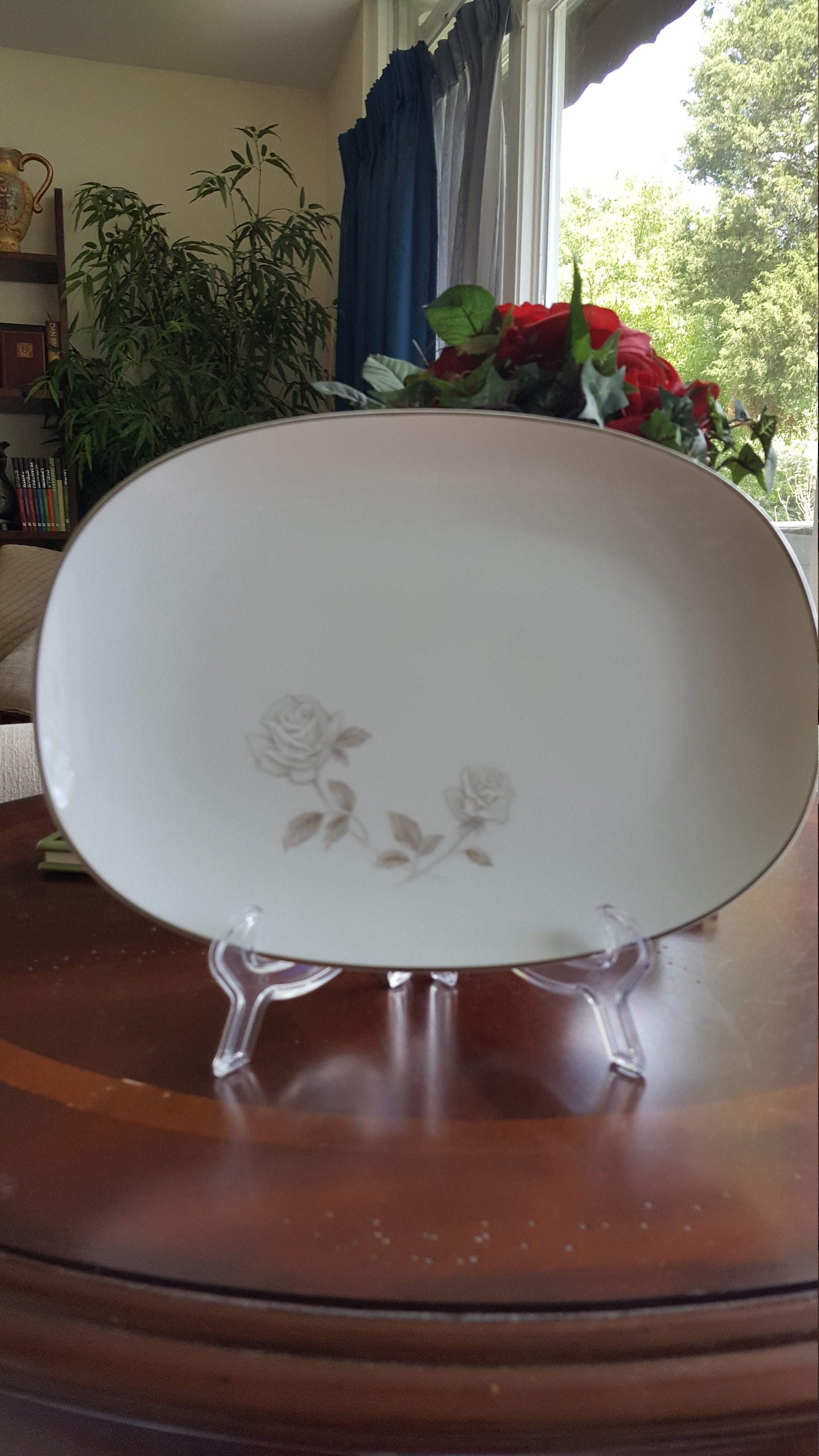 NORITAKE Rosay 13 Inch Oval Serving Platter Fine China White Etsy