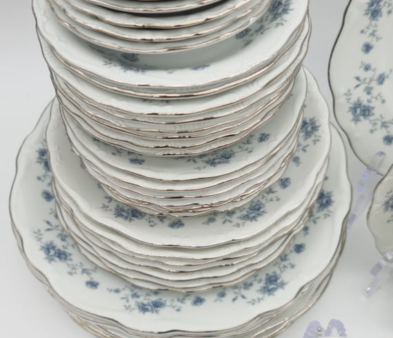 China Set for 8 Johann Haviland Blue Garland - 40 Piece, Light