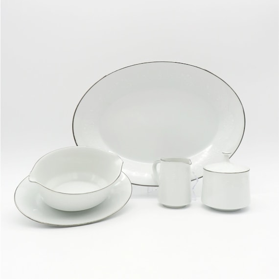 4 Piece Hostess Set Noritake Reina (#6450Q) | Dinnerware Set White