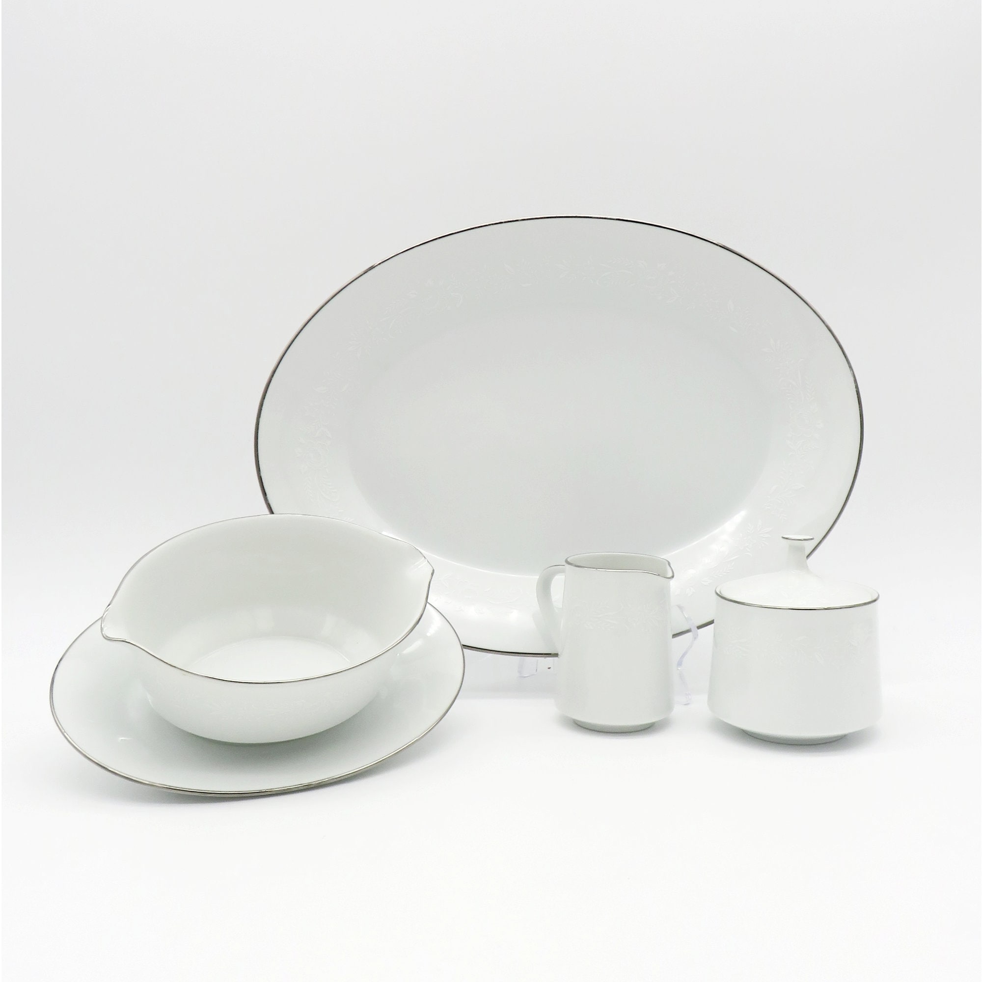 4 Piece Hostess Set Noritake Reina (#6450Q) | Dinnerware Set White