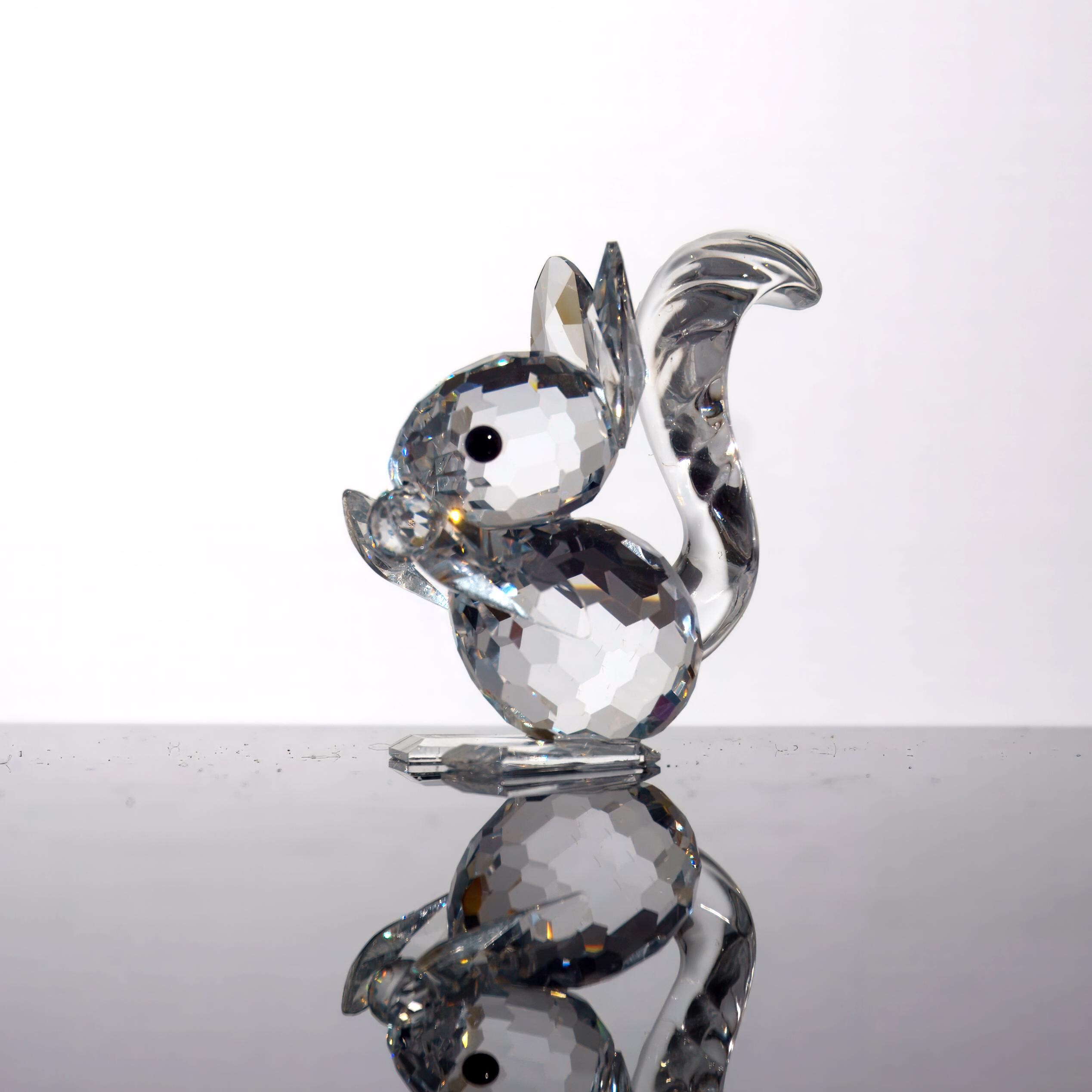 Swarovski Crystal Squirrel Figurine | Tiny Crystal Animal Figurine