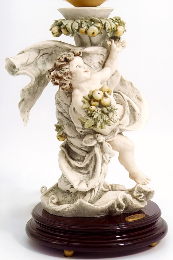 Giuseppe Armani Cherub Figure Lamp for Baroque Decor Rococo Table