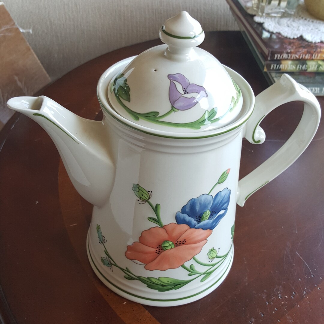 Teapot Villeroy and Boch Amapola Spanish for Poppy Fine China Set Large