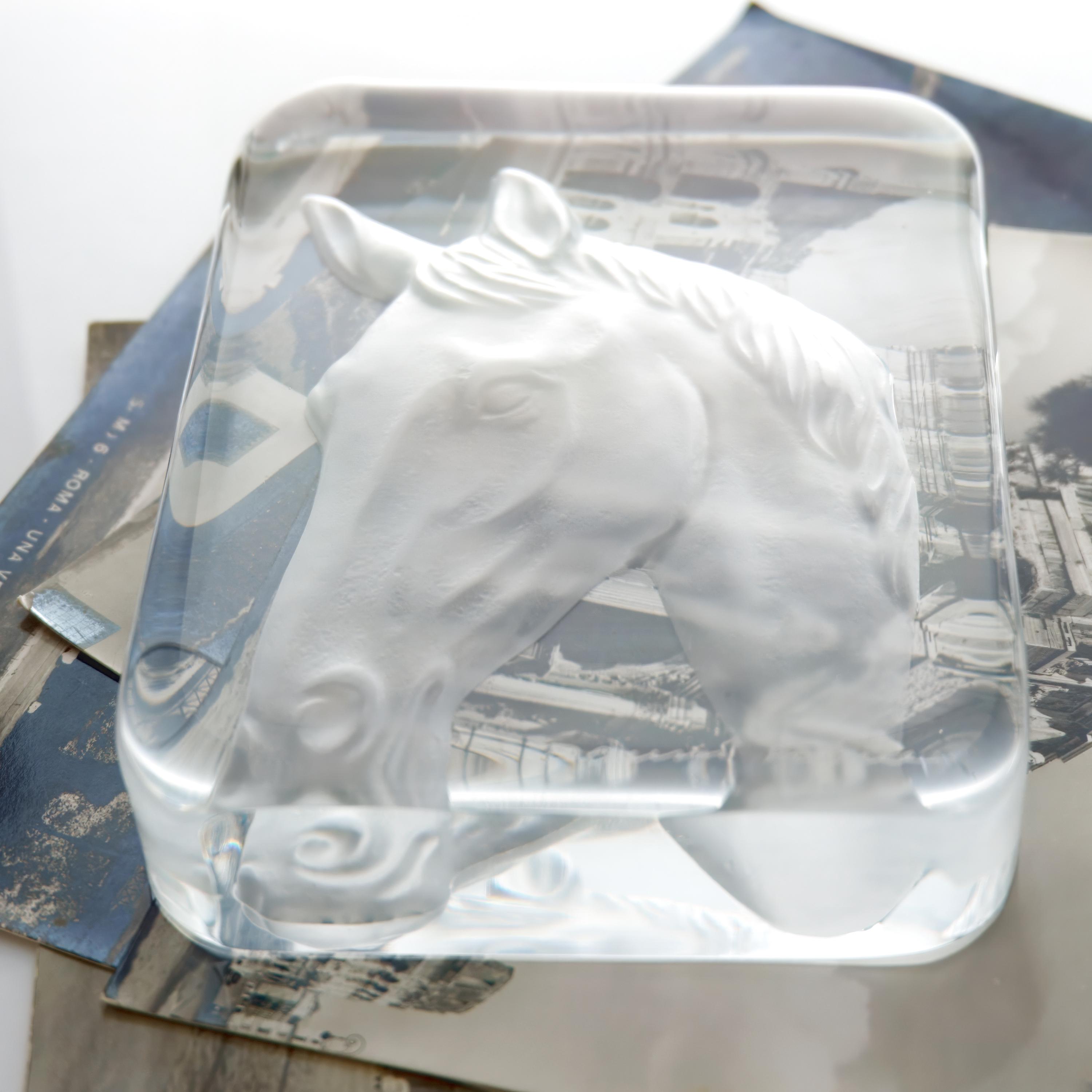 Tete De Cheval En Cristal Saint- Louis Pour Hermes - Verres cristal st louis