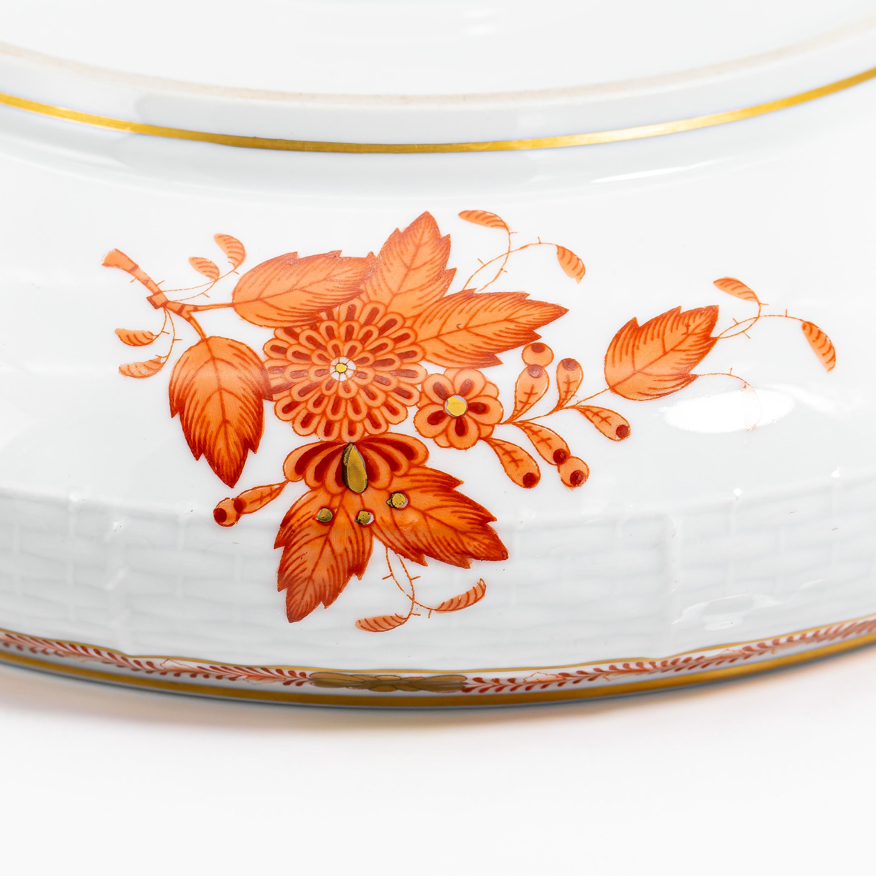 Herend Chinese Bouquet (rust) Covered Tureen (shape 84) - Pristine