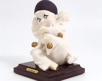 Giuseppe Armani Authentic Vintage Porcelain Figurine Small Pierrot