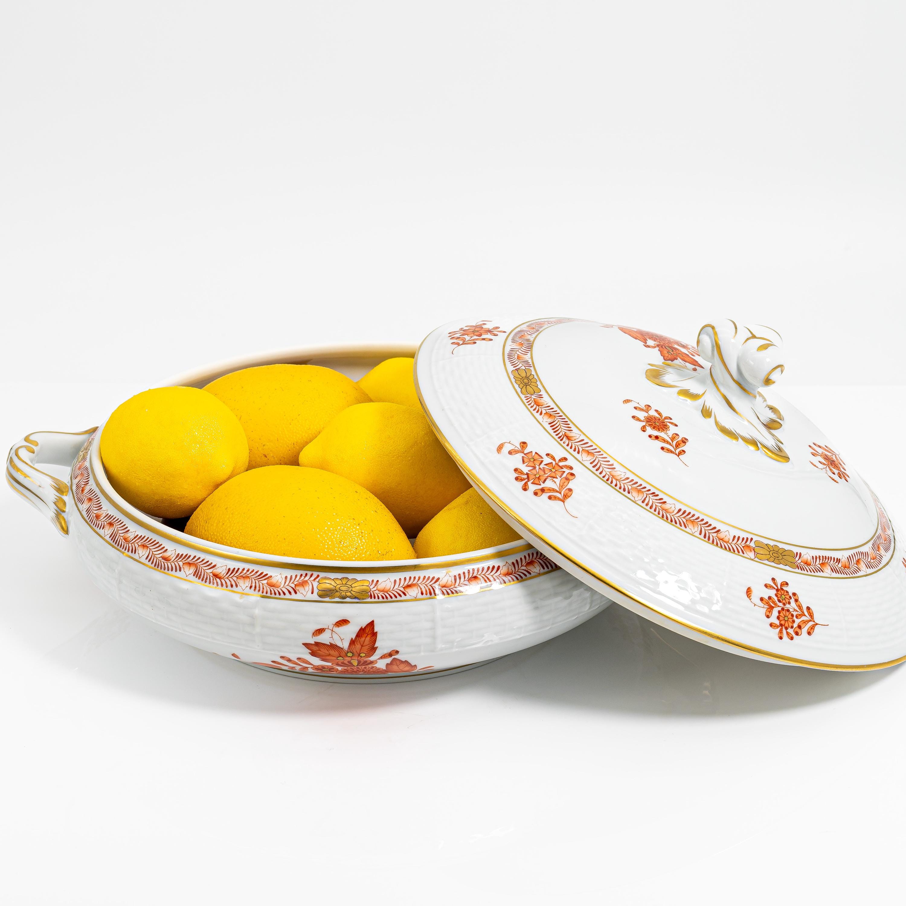 Herend Chinese Bouquet (rust) Covered Tureen (shape 84) - Pristine