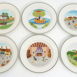 Villeroy & Boch Design Naif Salad Plate Set of 6 | rustic vintage tableware French Country dinnerware salad plates farmhouse dessert