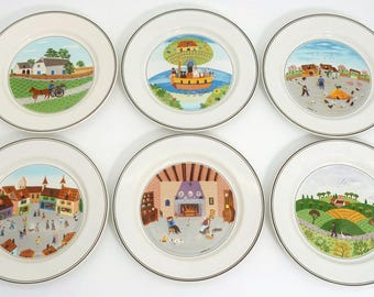 Villeroy & Boch Four Seasons Wall Plates: Naïf Art by Gerard