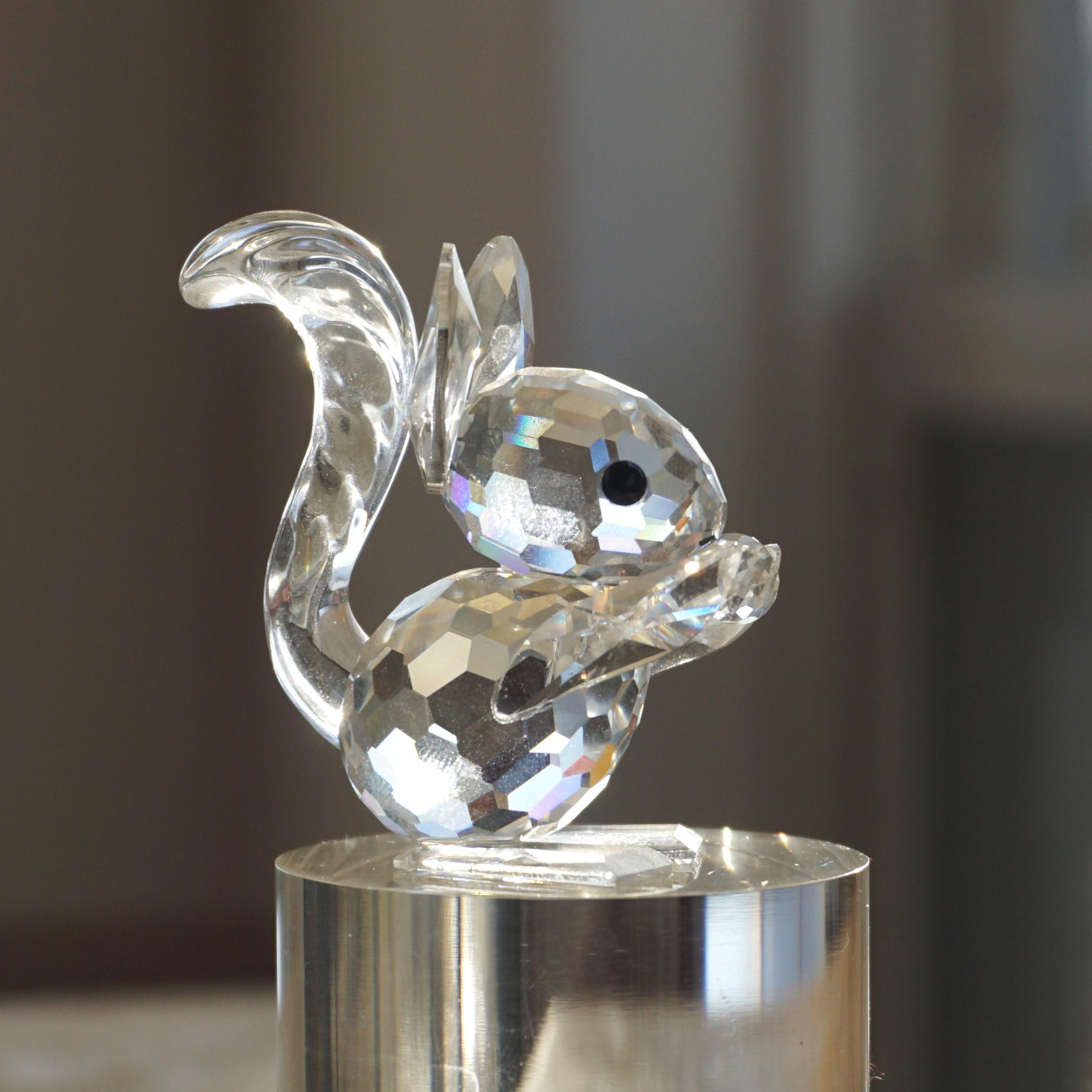 Swarovski Crystal Squirrel Figurine | Tiny Crystal Animal Figurine