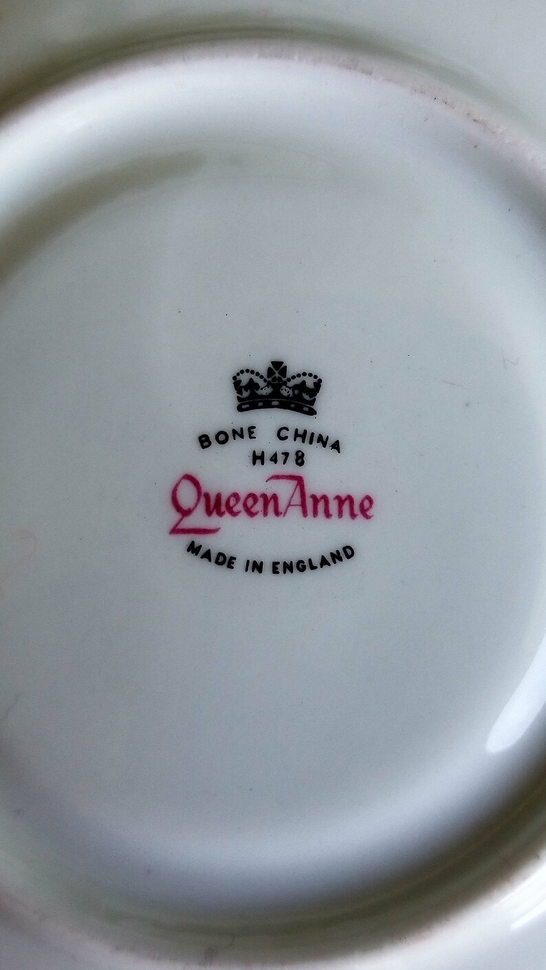 Queen Anne English Bone China Tea Cup and Saucer China Set Etsy