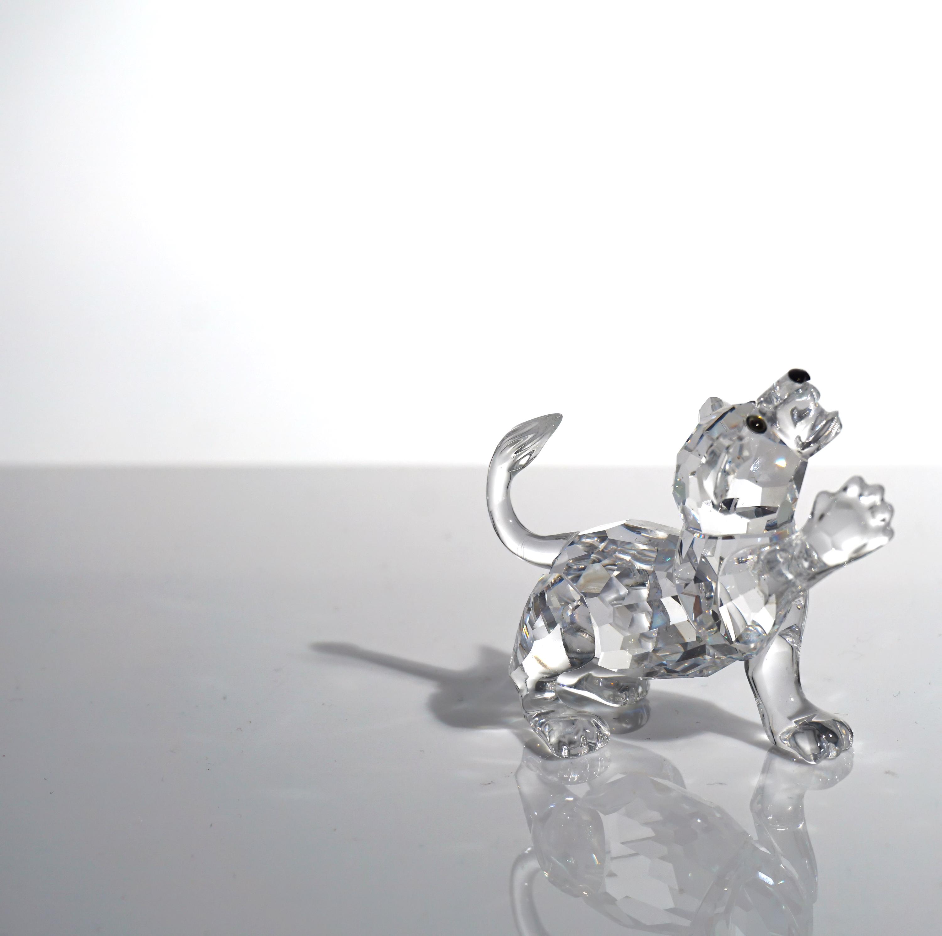 スワロフスキー　子ライオン　LION CUB Swarovski Crystal Lion Cub Figurine | Tiny Crystal Animal Figurine