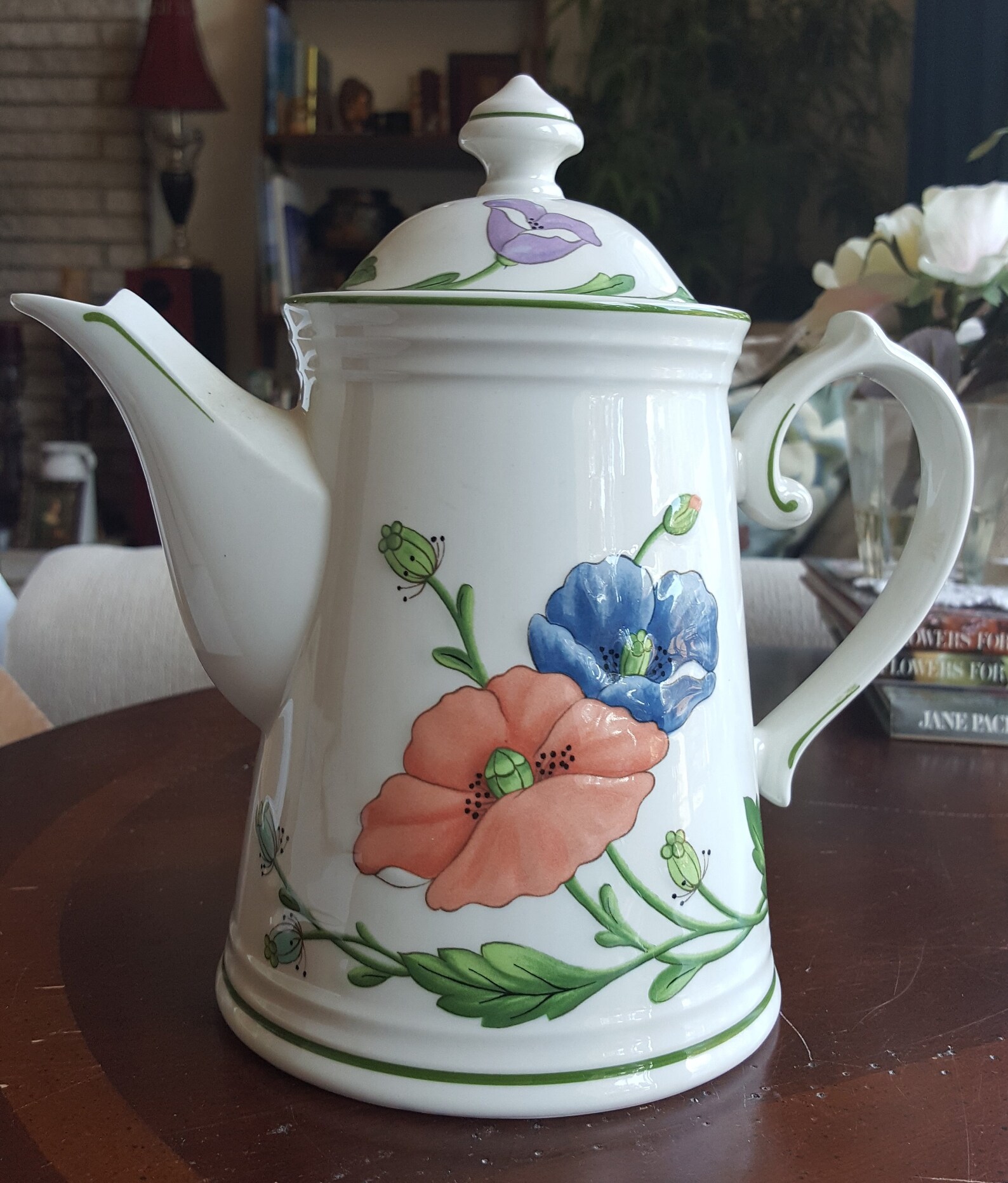 Teapot Villeroy and Boch Amapola Spanish for Poppy Fine China Etsy