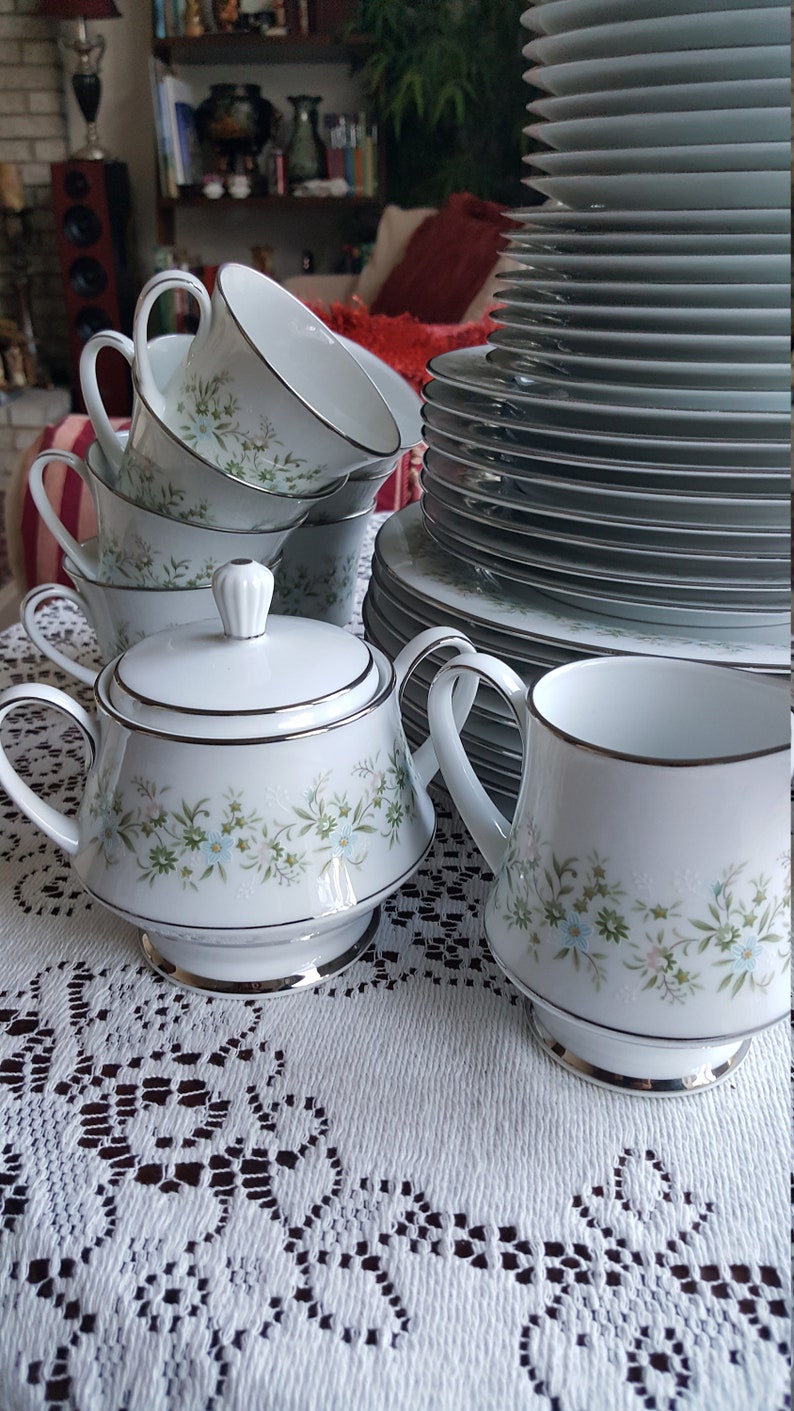 China Set for 8 Noritake Savannah Complete Dinnerware Set 45 Pieces