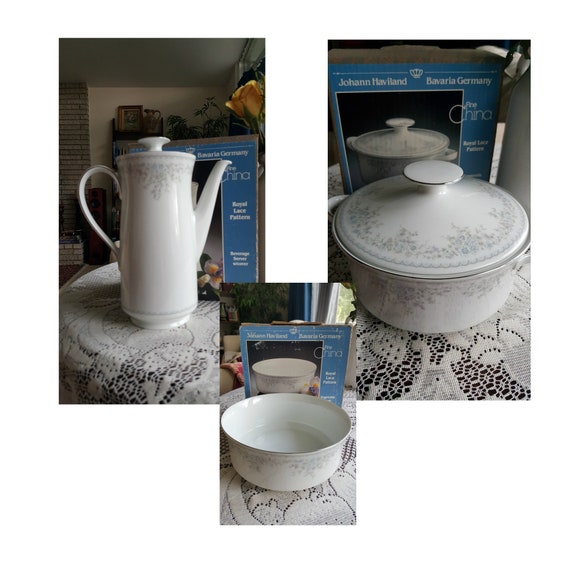 China Set for 8 Johann Haviland Royal Lace Dinnerware Set 55 Piece