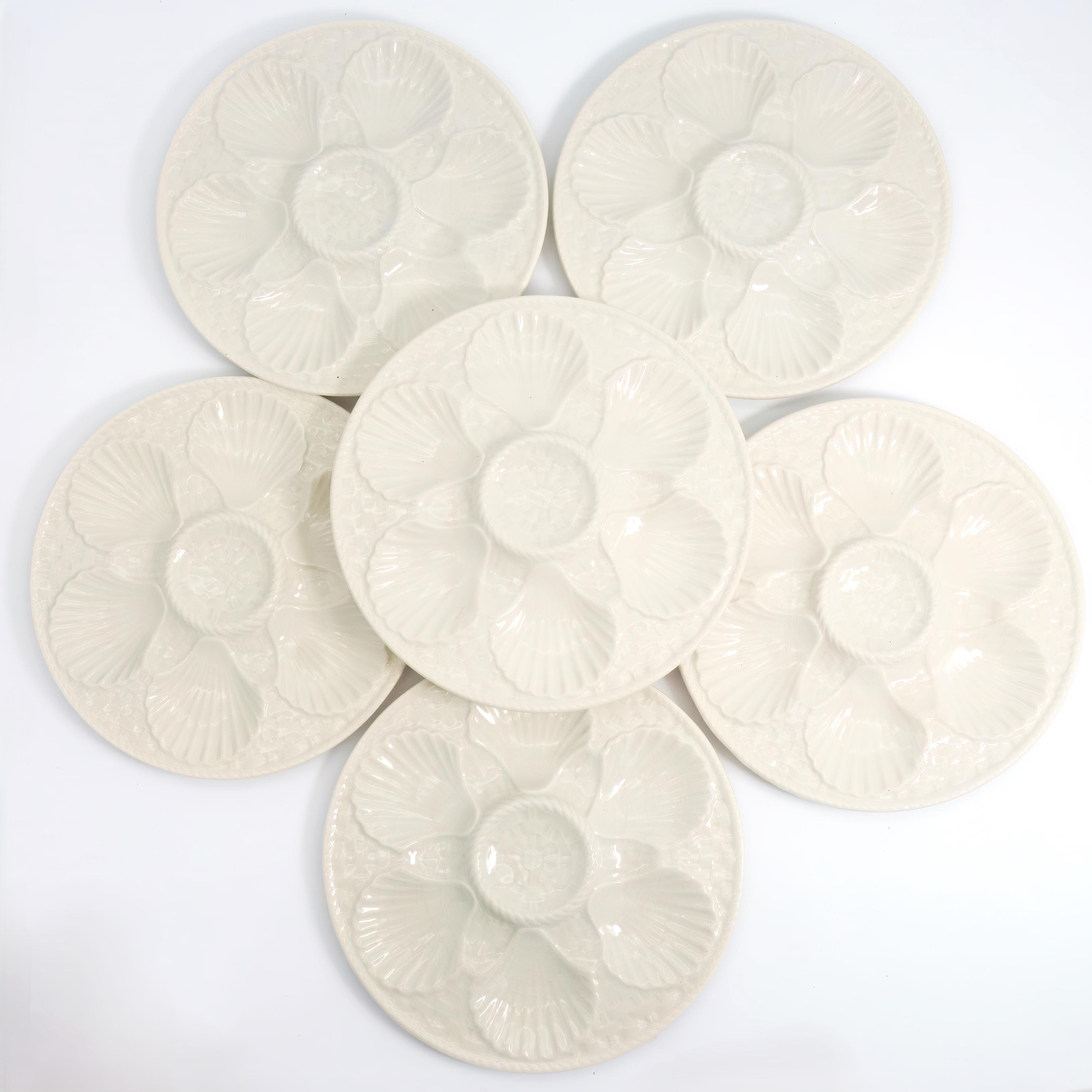 Marius Giuge (1909-1980) 制作 牡蠣用のお皿 *状態良 オイスタープレート（牡蠣専用皿）京都の名匠が日本初に挑戦【謎】欧米