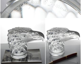 Lalique Crystal Eagle Hood Ornament 