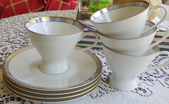 Cup & Saucer Set Rosenthal GOLD BAND Ivory Sanssouci CLASSIC Cup & Saucer Set Rosenthal GOLD BAND Ivory Sanssouci CLASSIC