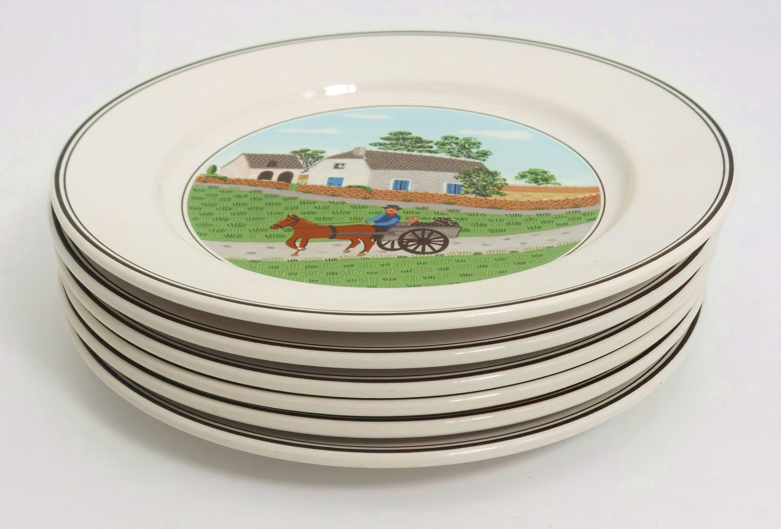 Villeroy & Boch Design Naif Salad Plate Set of 6 | Rustic Vintage