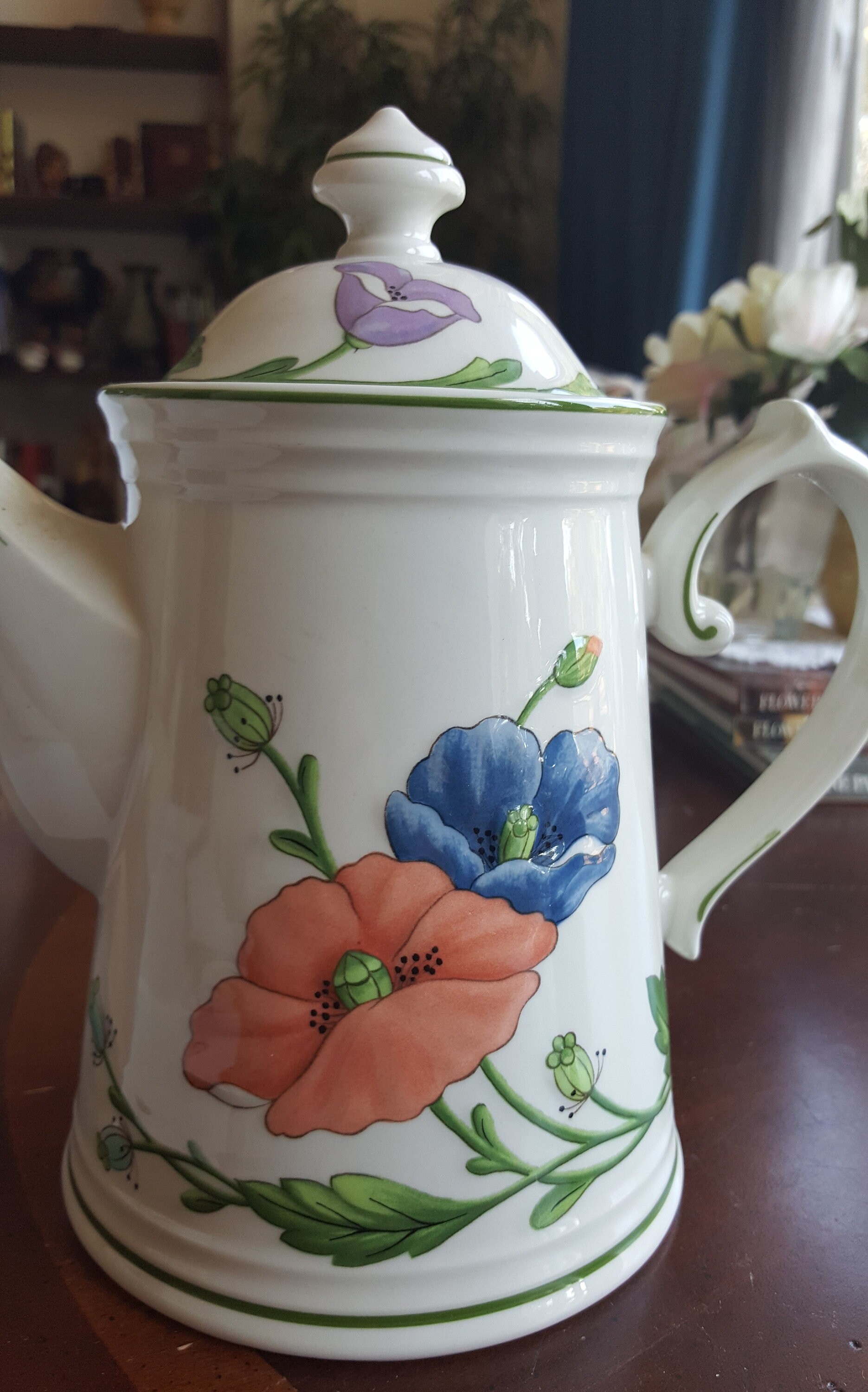 Teapot Villeroy and Boch Amapola Spanish for Poppy Fine China Etsy