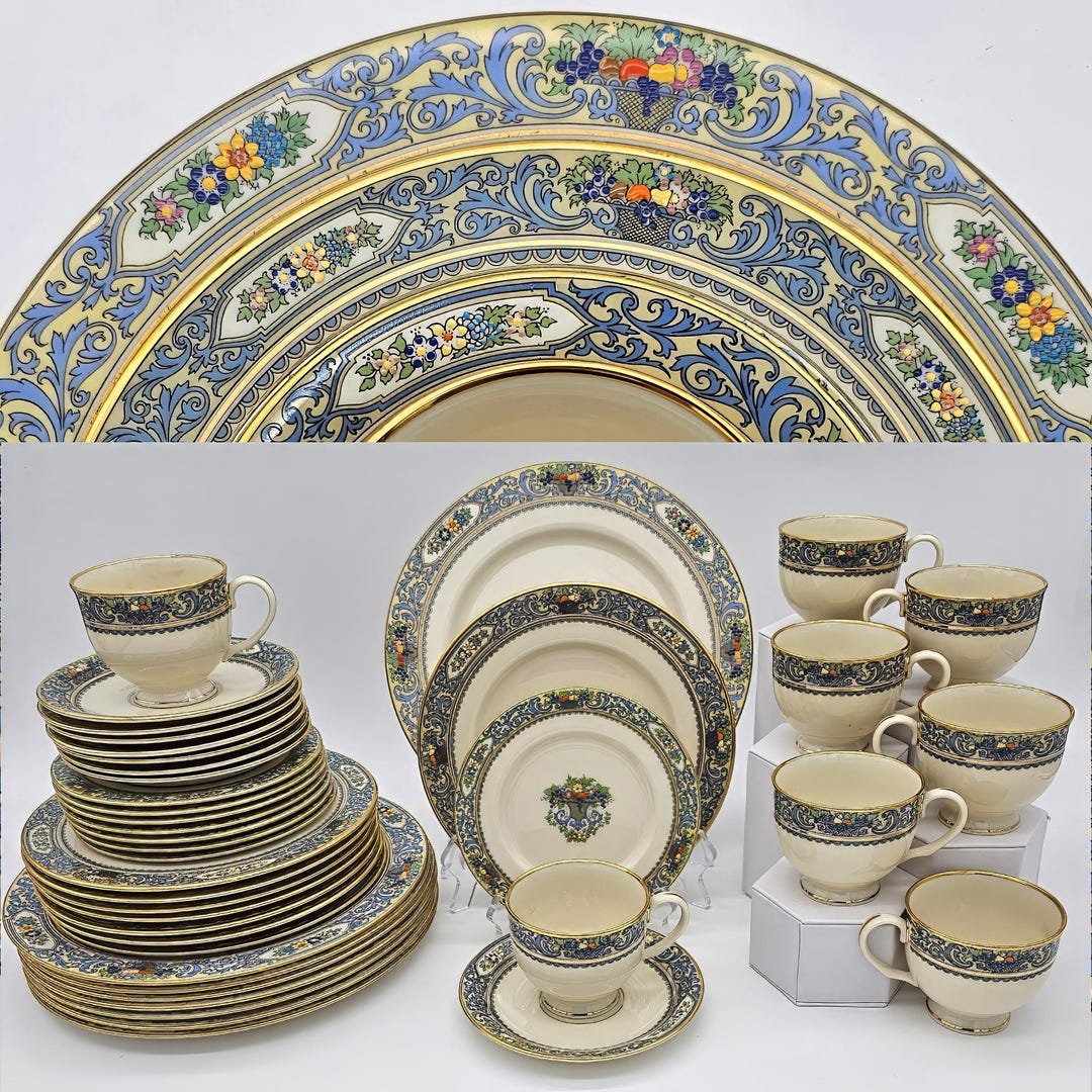 Lenox Autumn Fine China Set for 8 With 22kt Gold Trim | 40