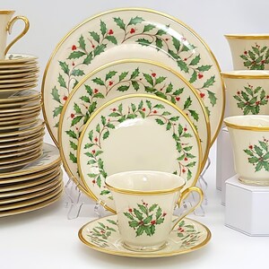 クリスマスの飾り 8個オーナメント陶器レノックスLENOXクリームウエア