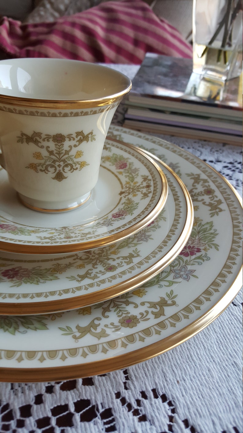 Service for 4 LENOX Castle Garden Luxury Dinnerware Set Tiny | Etsy