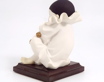 Giuseppe Armani）「つま先を吸う小さなピエロ」イタリア Giuseppe Armani Authentic Vintage Porcelain Figurine Small Pierrot