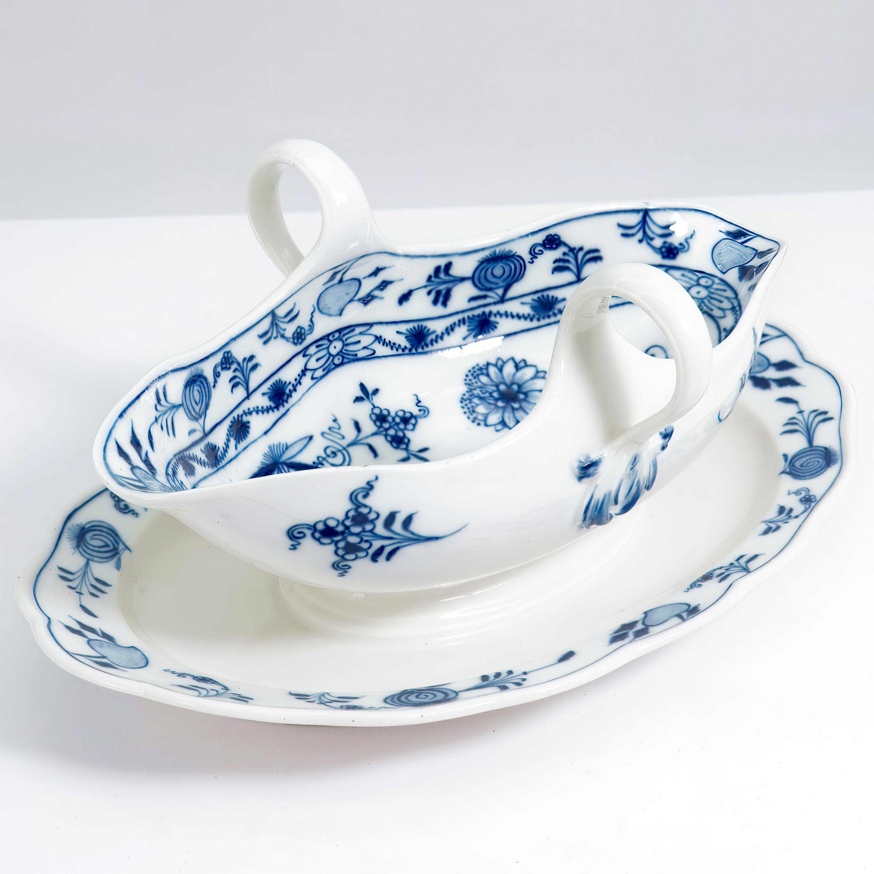 【USED】meissen ブルーオニオン　グレイビーボート　ソーシエール 1930s Meissen Blue Onion Gravy Boat (10.5