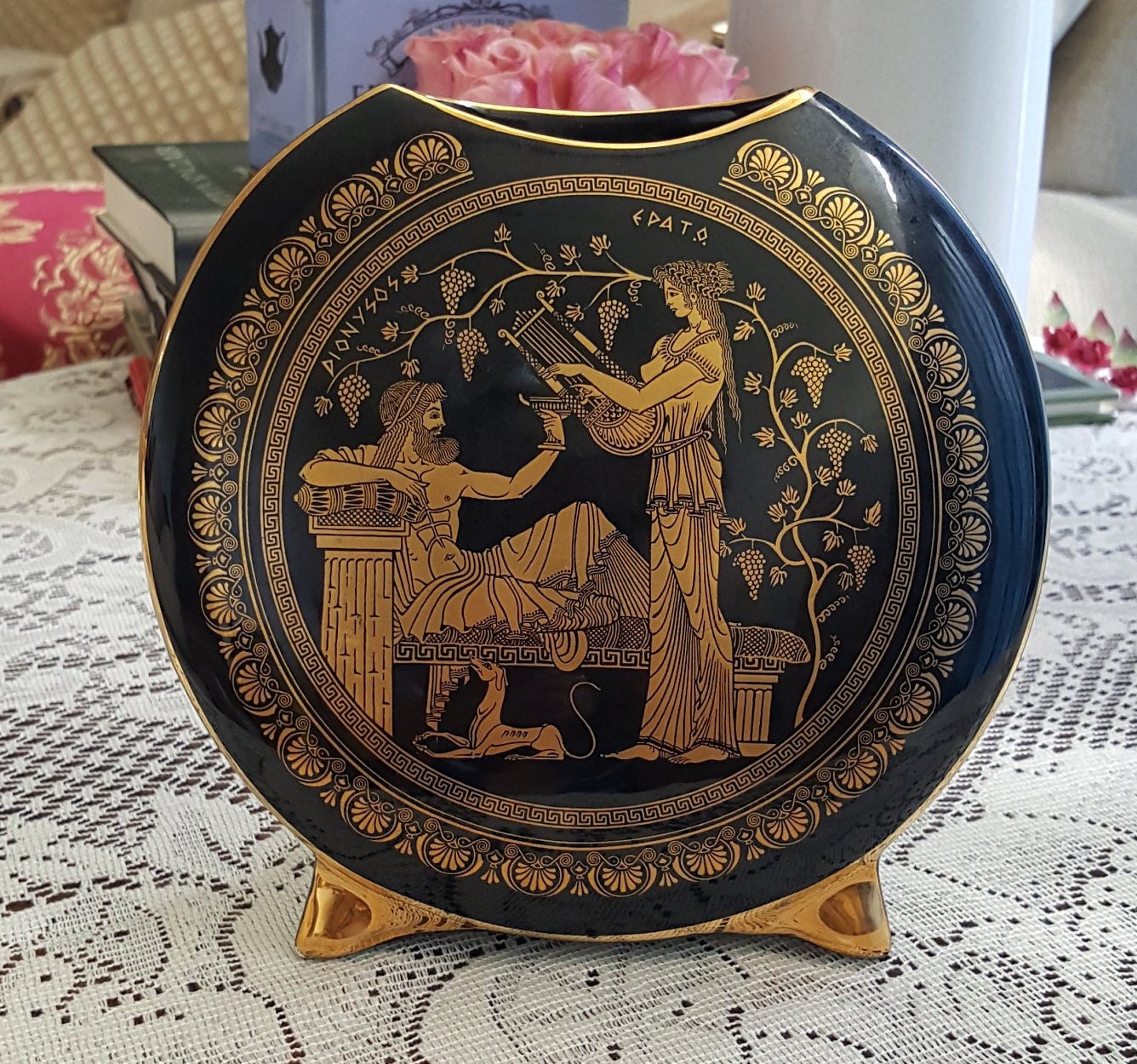 Greek Mythology 7 Inch Vase I Spyropoulos Hand Made Greece Etsy