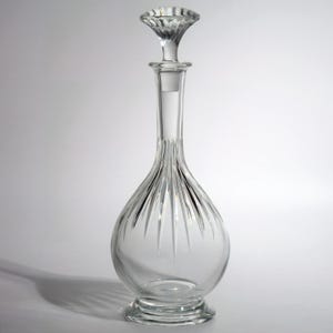 Baccarat Massena Crystal Decanter for Whiskey Bourbon Wine Rum | Large French Unique Bourbon Gifts For Him Mid Century Barware Vintage