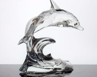 Swarovski Crystal Dolphin Figurine | Tiny Crystal Animal Figurine
