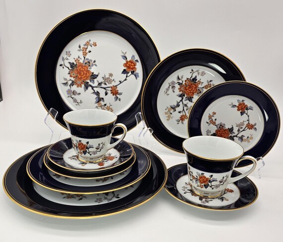 Noritake Carmine, Set of 2, Five-piece Place Setting, Cobalt Blue