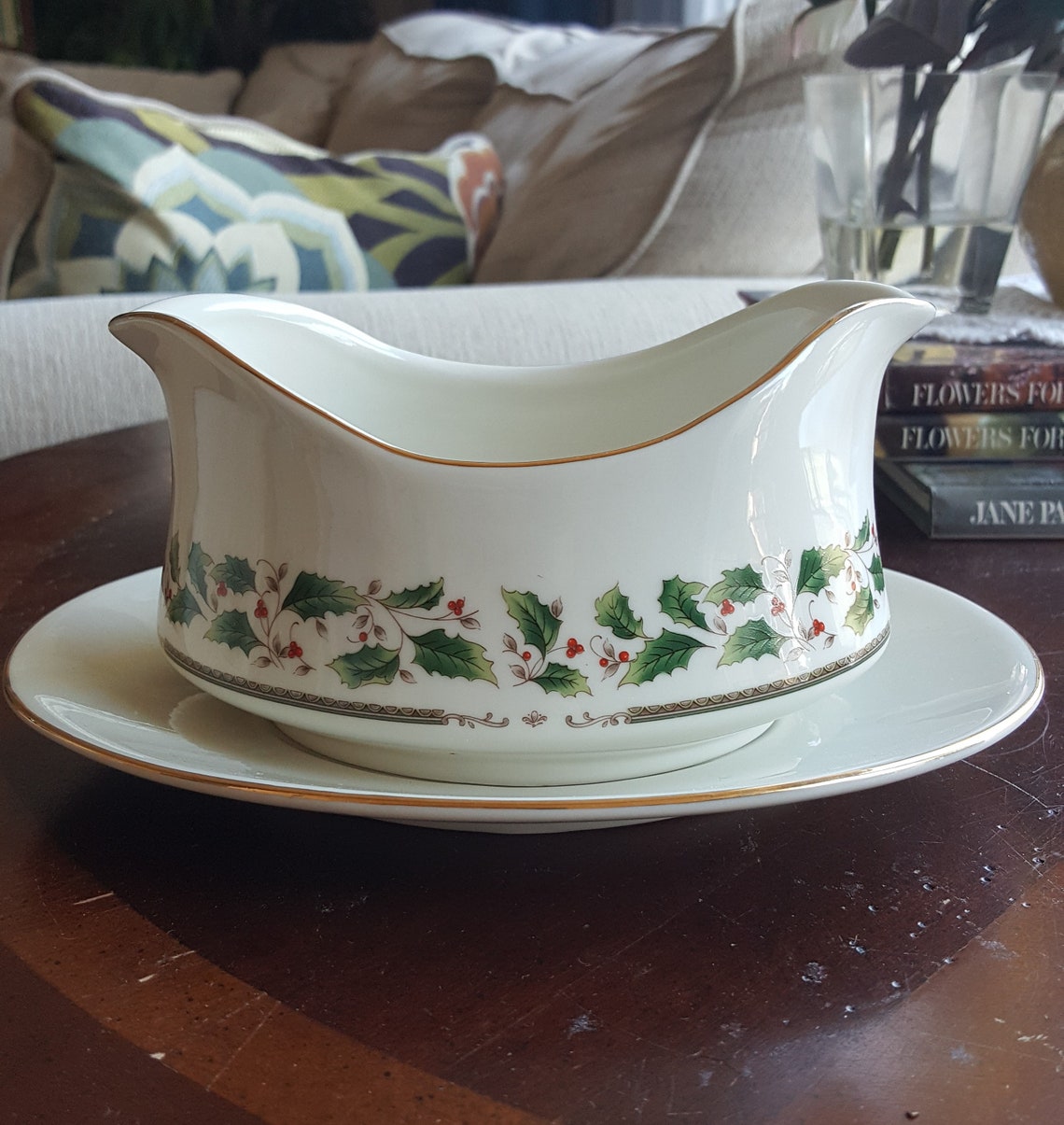 Gravy Boat & Underplate Holly Holiday by Royal Limited China Etsy