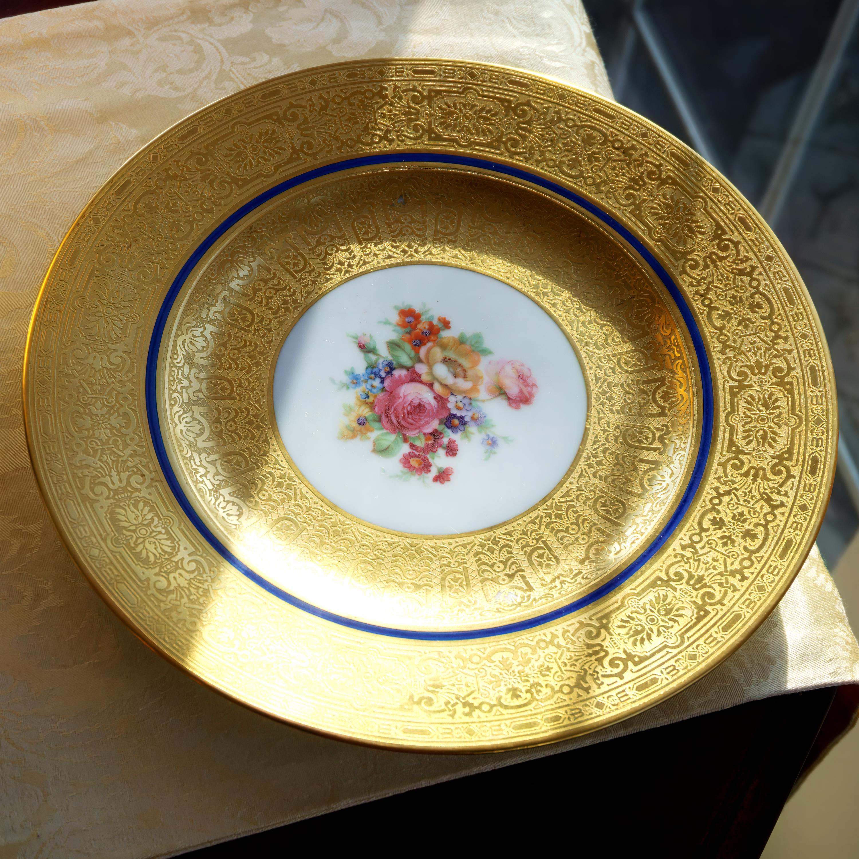 1920s Art Deco Antique Dinner Plates for China Cabinet - Royal