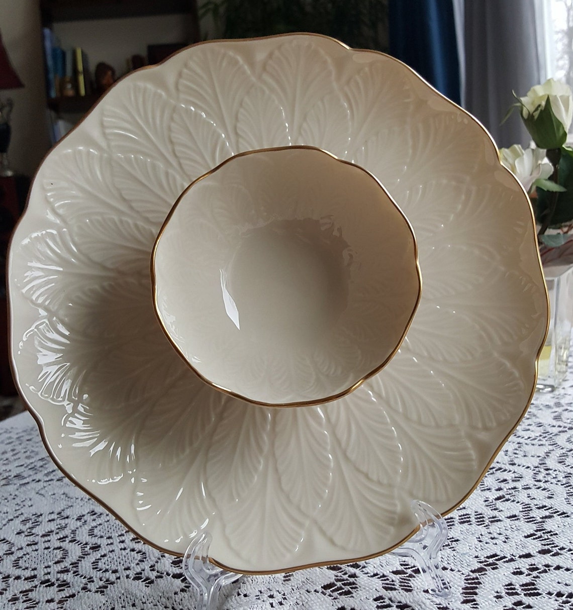 LENOX Greenfield Collection 1 Piece Chip and Dip Small Platter Etsy