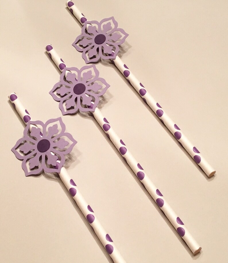 12 Purple Flower Straws Purple Straws Baby Shower Straws Wedding Shower Straws Birthday Straws Bachelorette Straws Engagement Straws