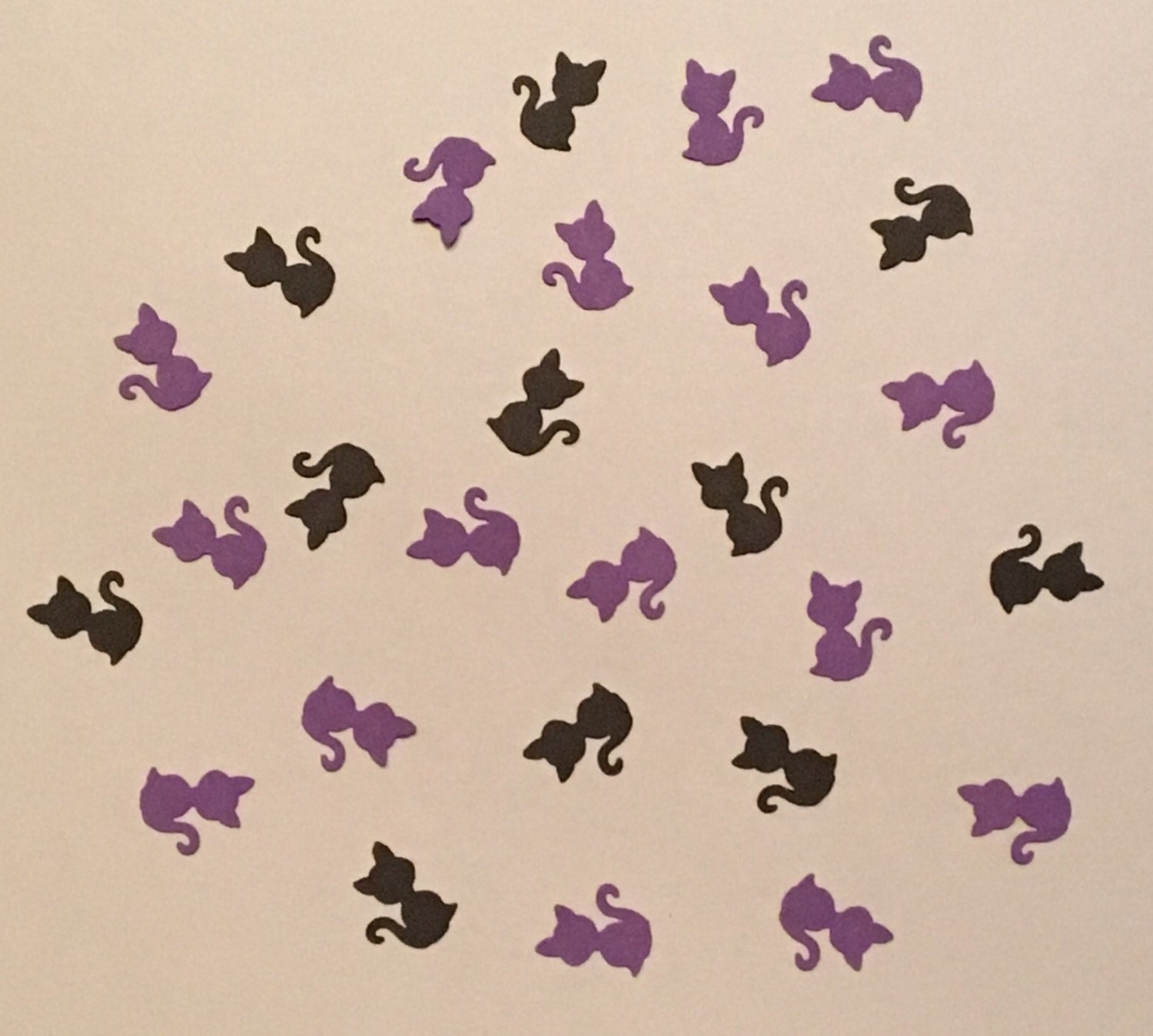 200 Cat Confetti Kitty Confetti Purple and Black Cat Confetti Etsy