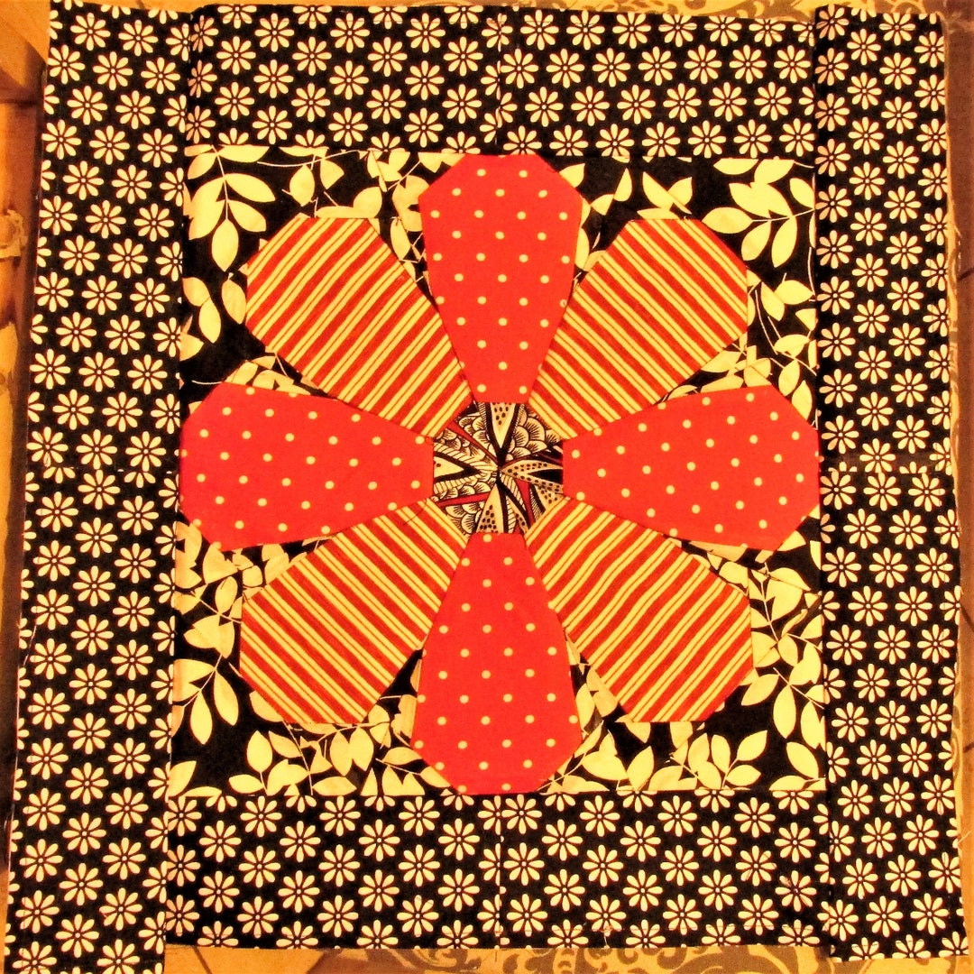 Paper Piecing Daisy Quilt Block Pattern - Etsy