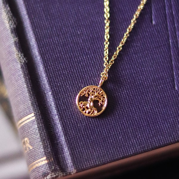 ARBORVITAE 24k Gold Tree of Life Intricate Dainty Pendant Necklace