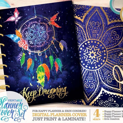 Printable Planner/binder Cover Set dreamcatcher Etsy