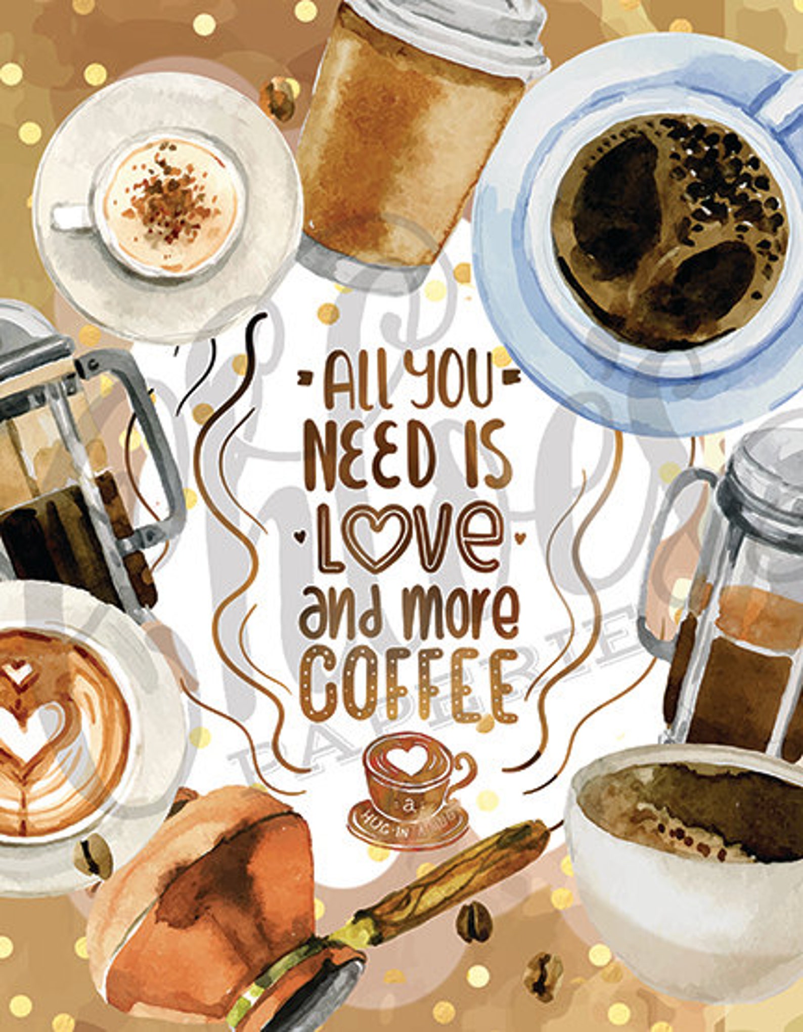 Printable Planner/binder Cover SET coffee Love Happy - Etsy