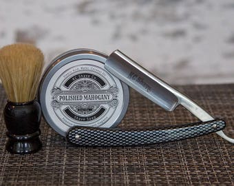 Straight Razor Kit - Personalized & unique Straight Razor. Groomsmen Gift. Gift for him. Great gift for boyfriend. Husband. Straight Razor